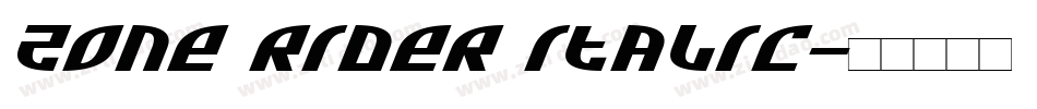 Zone Rider Italic字体转换